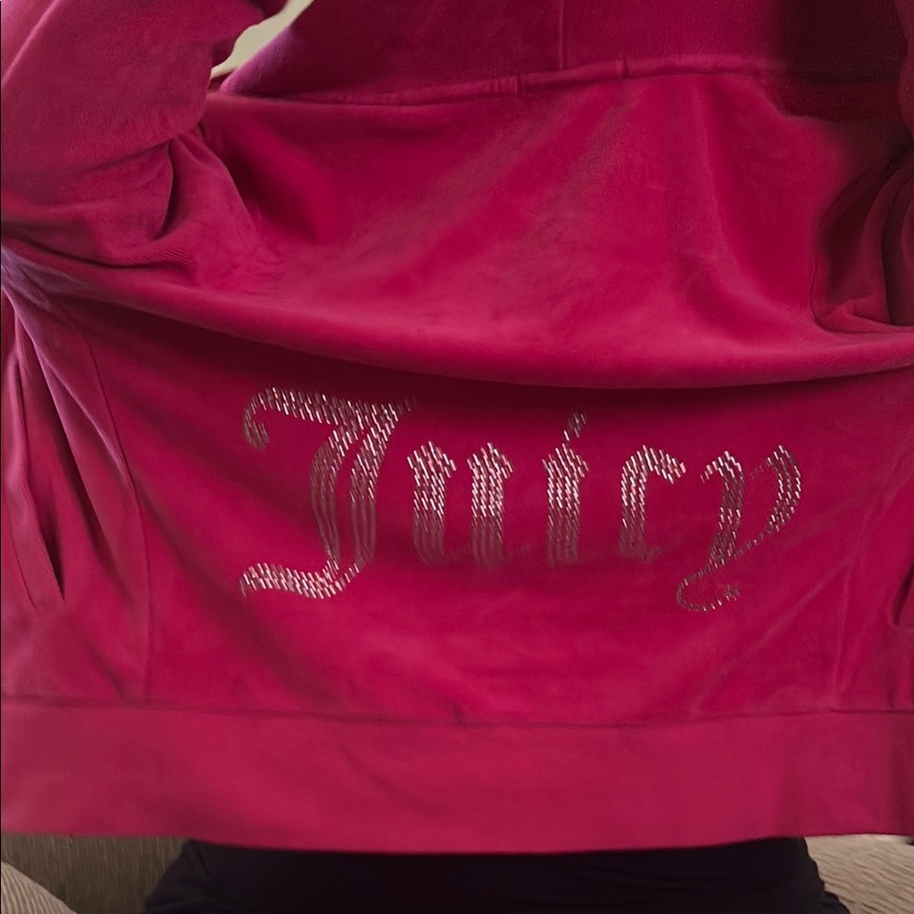 Juicy Couture Pink Velour Bomber Jacket $30